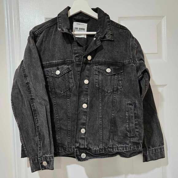 Garage Boyfriend Fit Black Denim Jacket - Picture 1 of 2